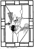A coloring page of harry potter